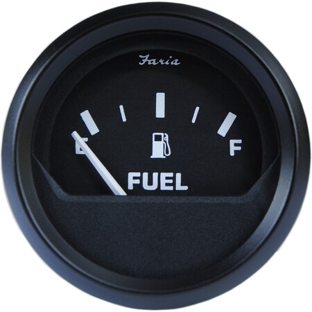 Faria Beede Instruments 2" Fuel Level Gauge Metric - Euro Black 12802